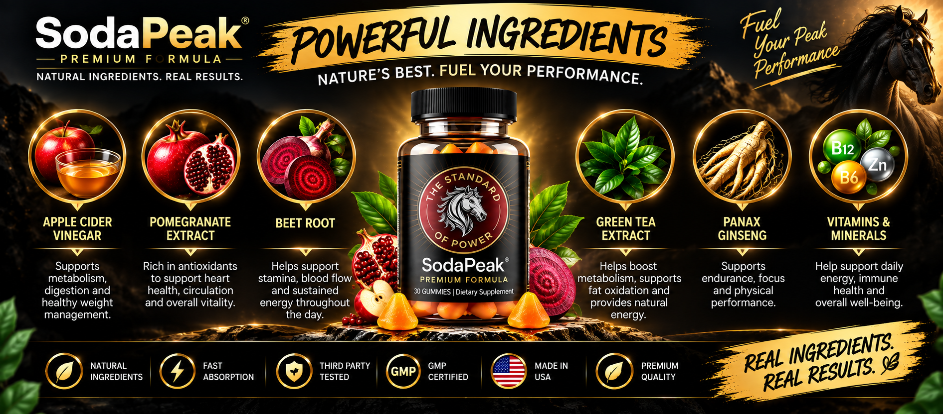 SodaPeak Gummies ingredient highlights